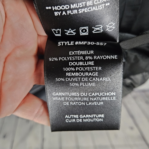 OXYGEN | leather & fur accent down/feather fill quilted jacket - Picture 12 of 13